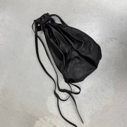 Yohji Yamamoto Pour Homme Leather Hobo Bag