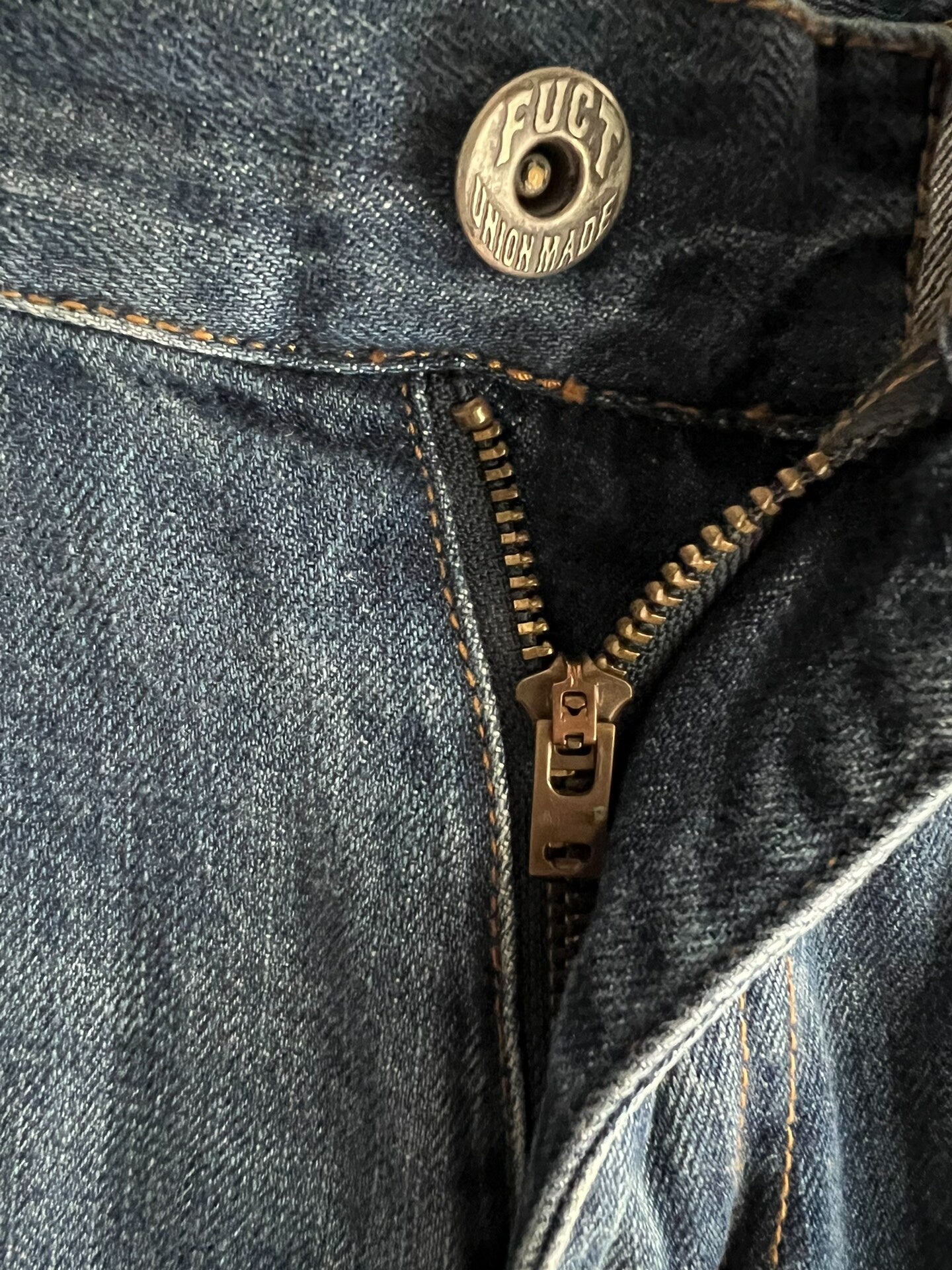 vintage washed denim patchwork pants