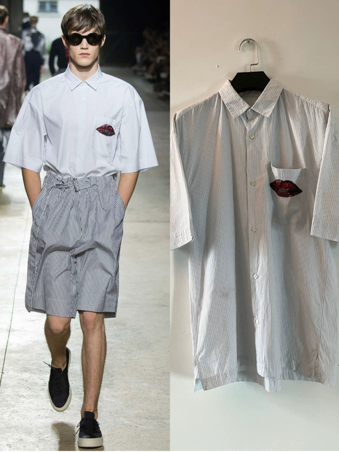 Dries Van Noten Lip Print Shirt Size S