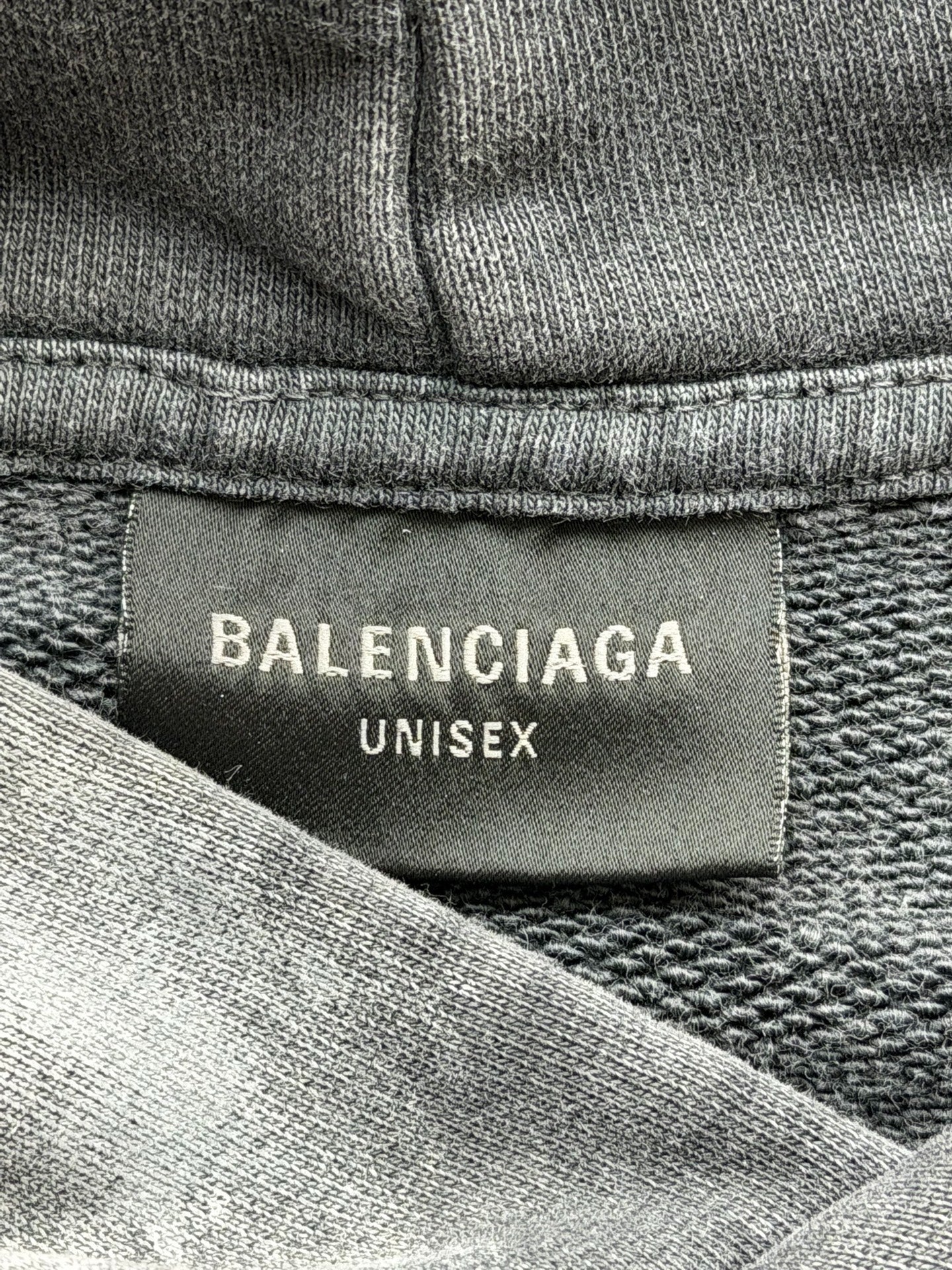 Balenciaga Gray Tie-Dye Logo Hoodie