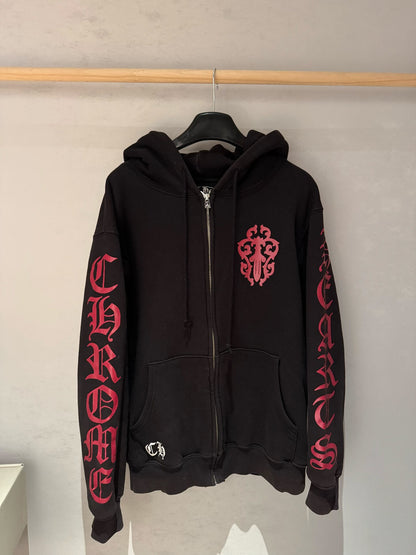 chrome hearts oversized red cross hoodie