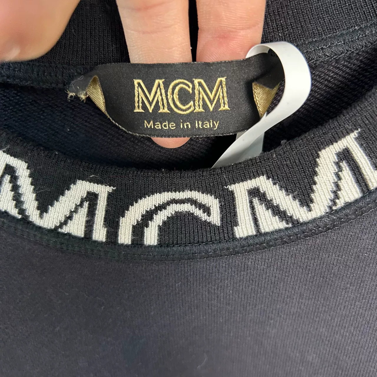 MCM Black Logo Sweatshirt Size 165/84A