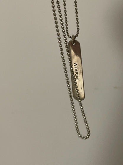 wtaps military dog tag necklace