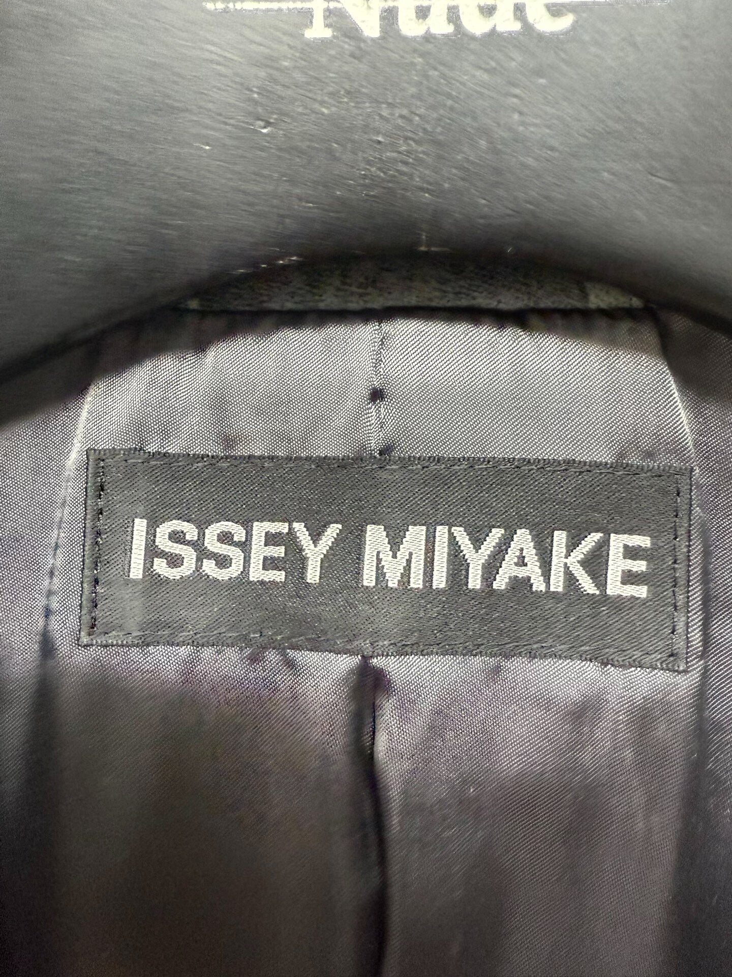 issey miyake men early frost leather coat