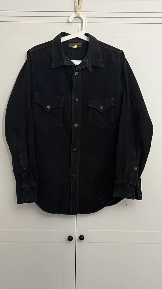Freewheelers Black Flannel Shirt Size 16