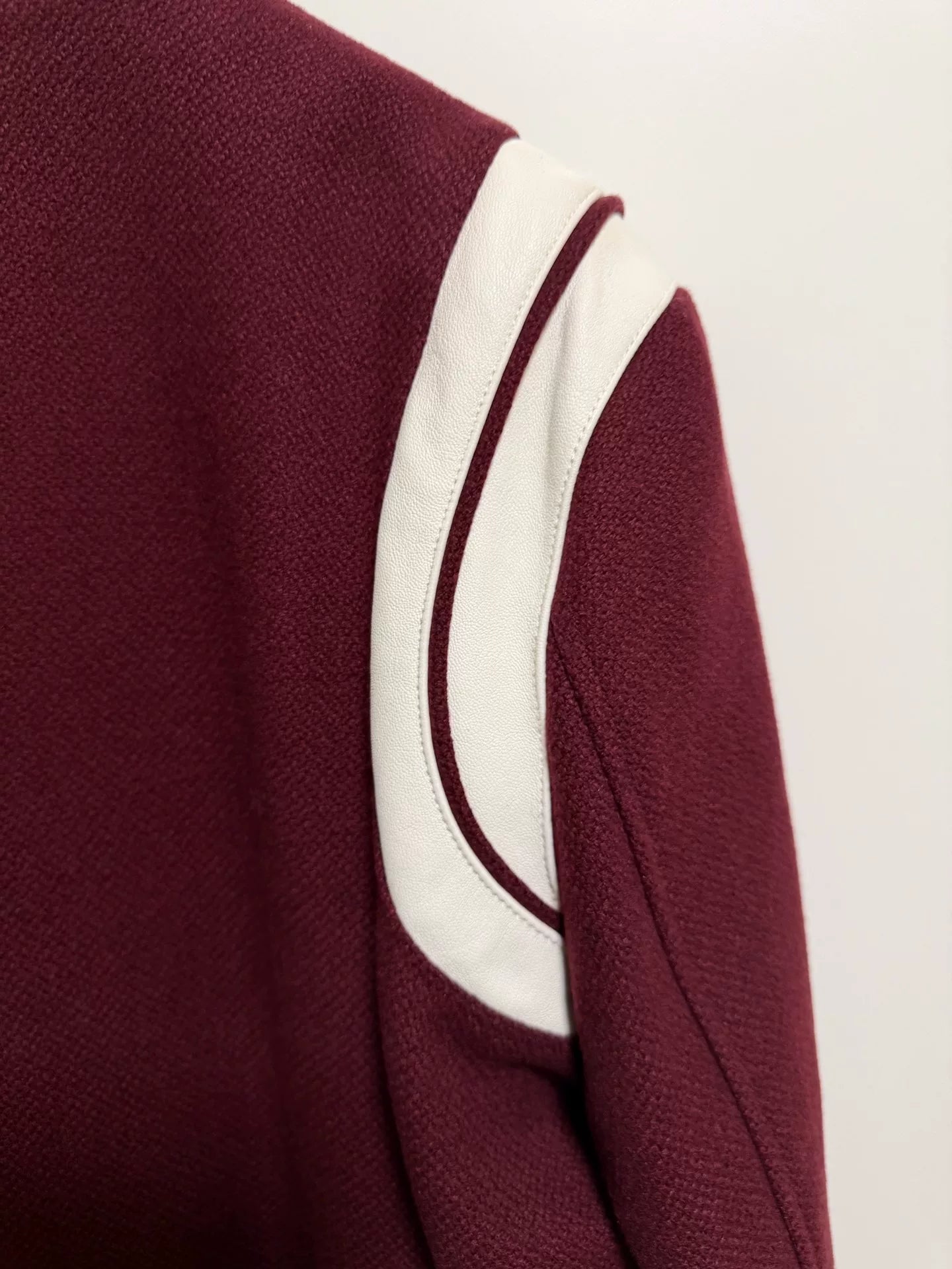 Saint Laurent Maroon Varsity Jacket