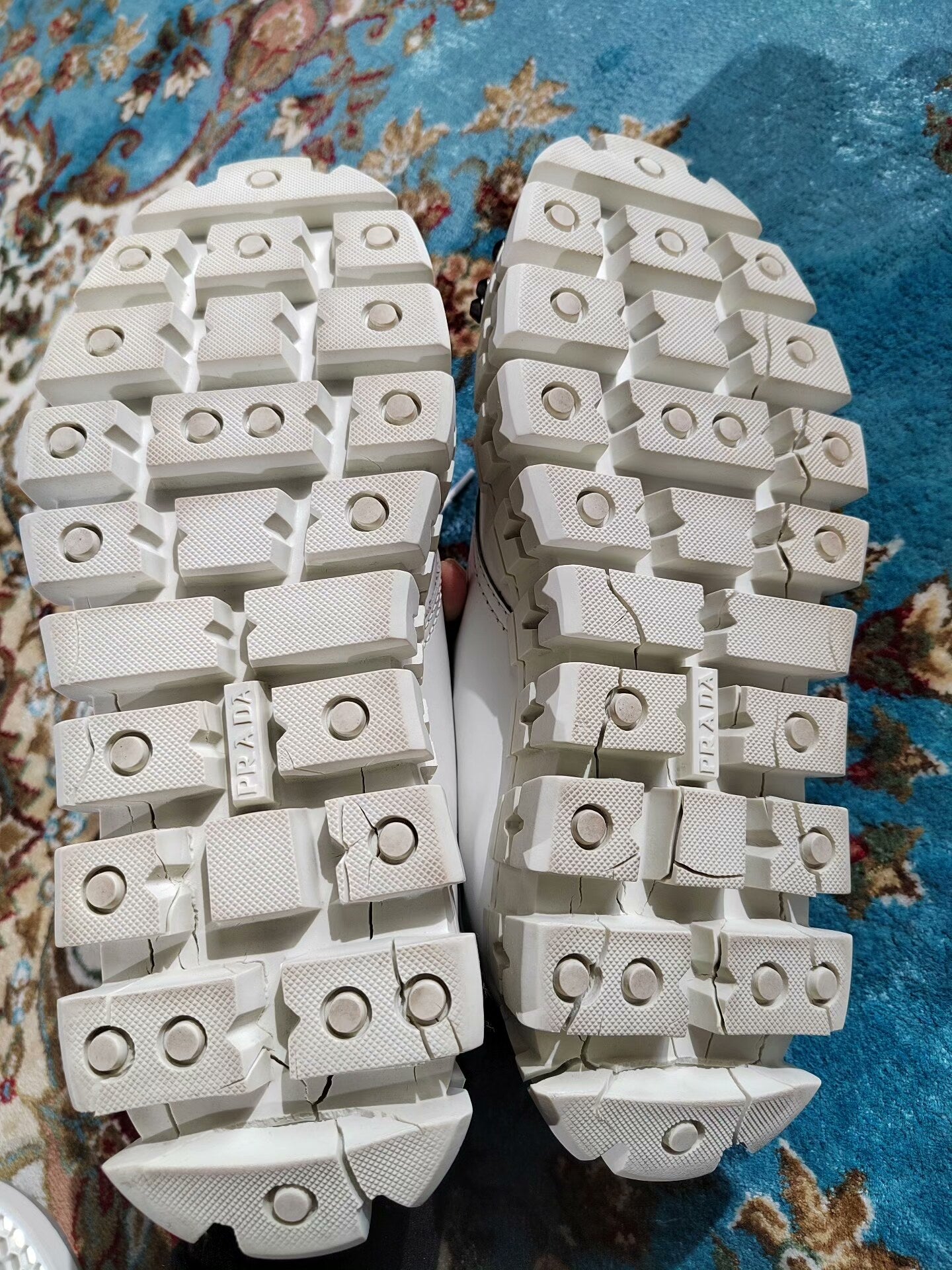 Prada Studded Chunky Derby Shoes