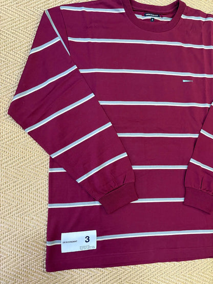 descendant border crew neck long sleeve shirt