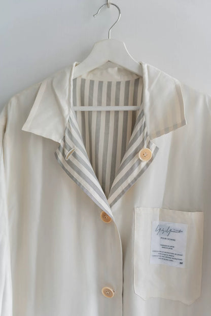 Yohji Yamamoto 98ss Striped Silk Jacket