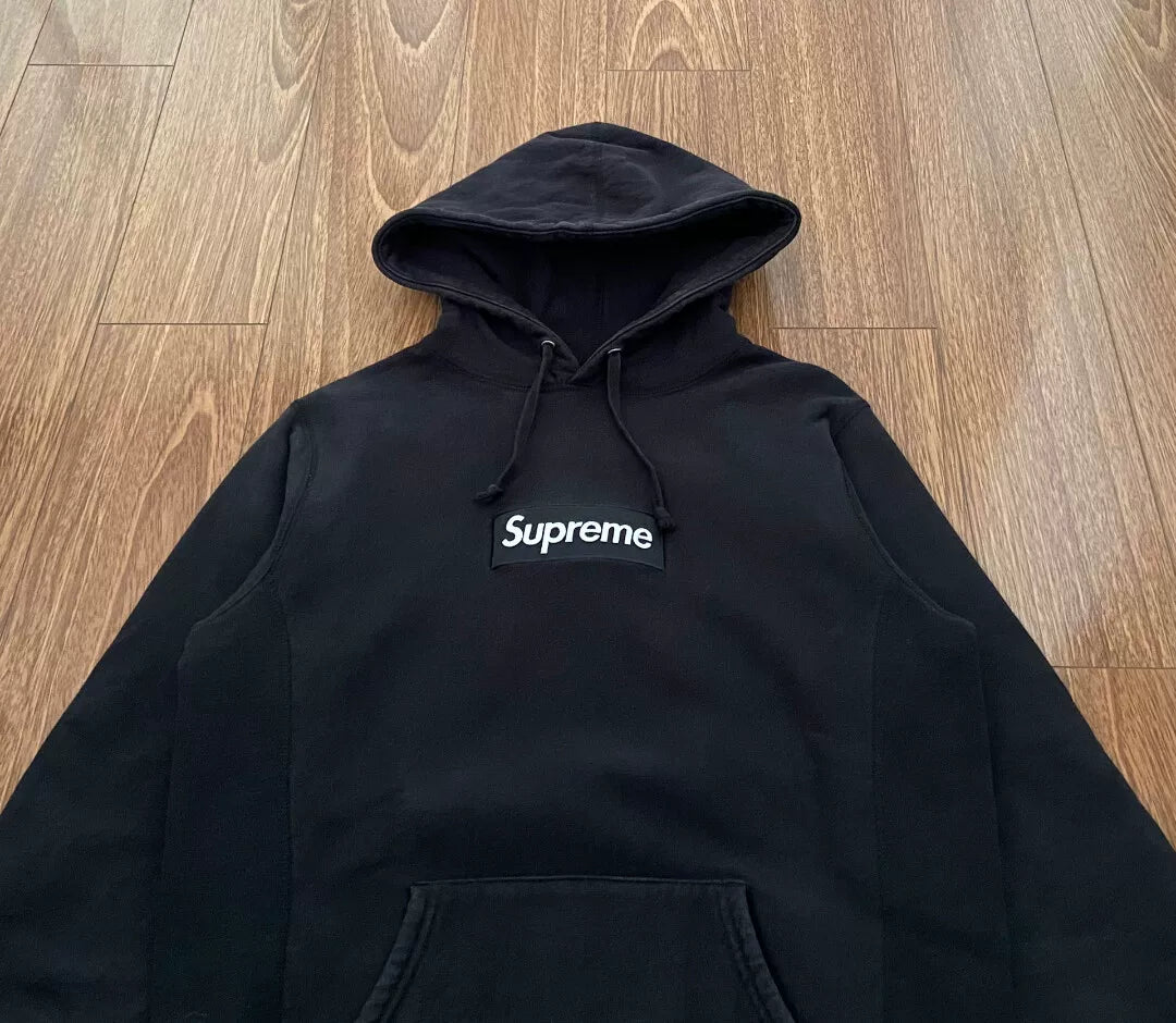 supreme box logo hoodie black