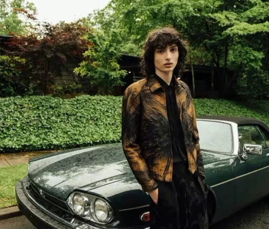 saint laurent palm tree embroidered jacket