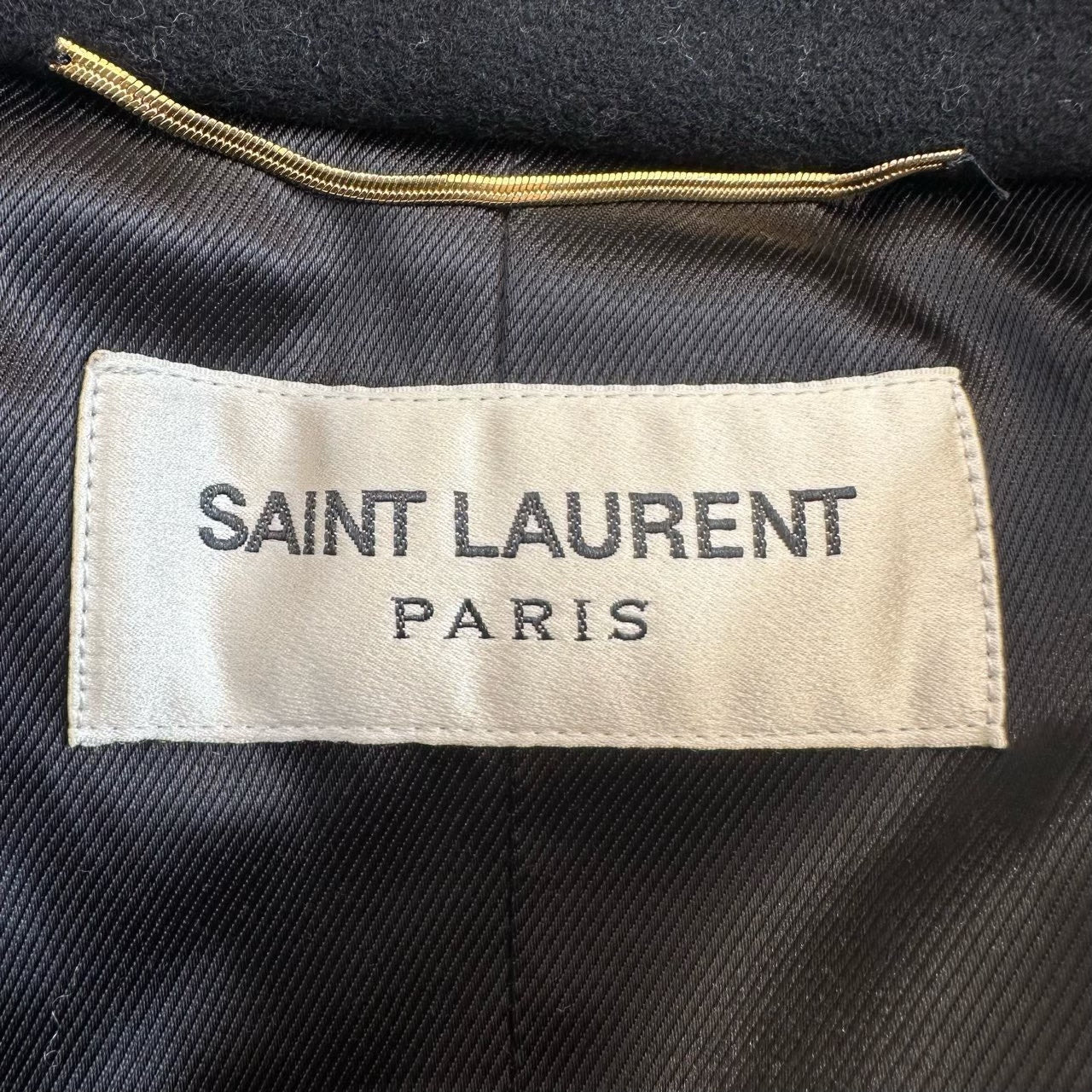 Saint Laurent YSL Runway Gold Button Wool Coat