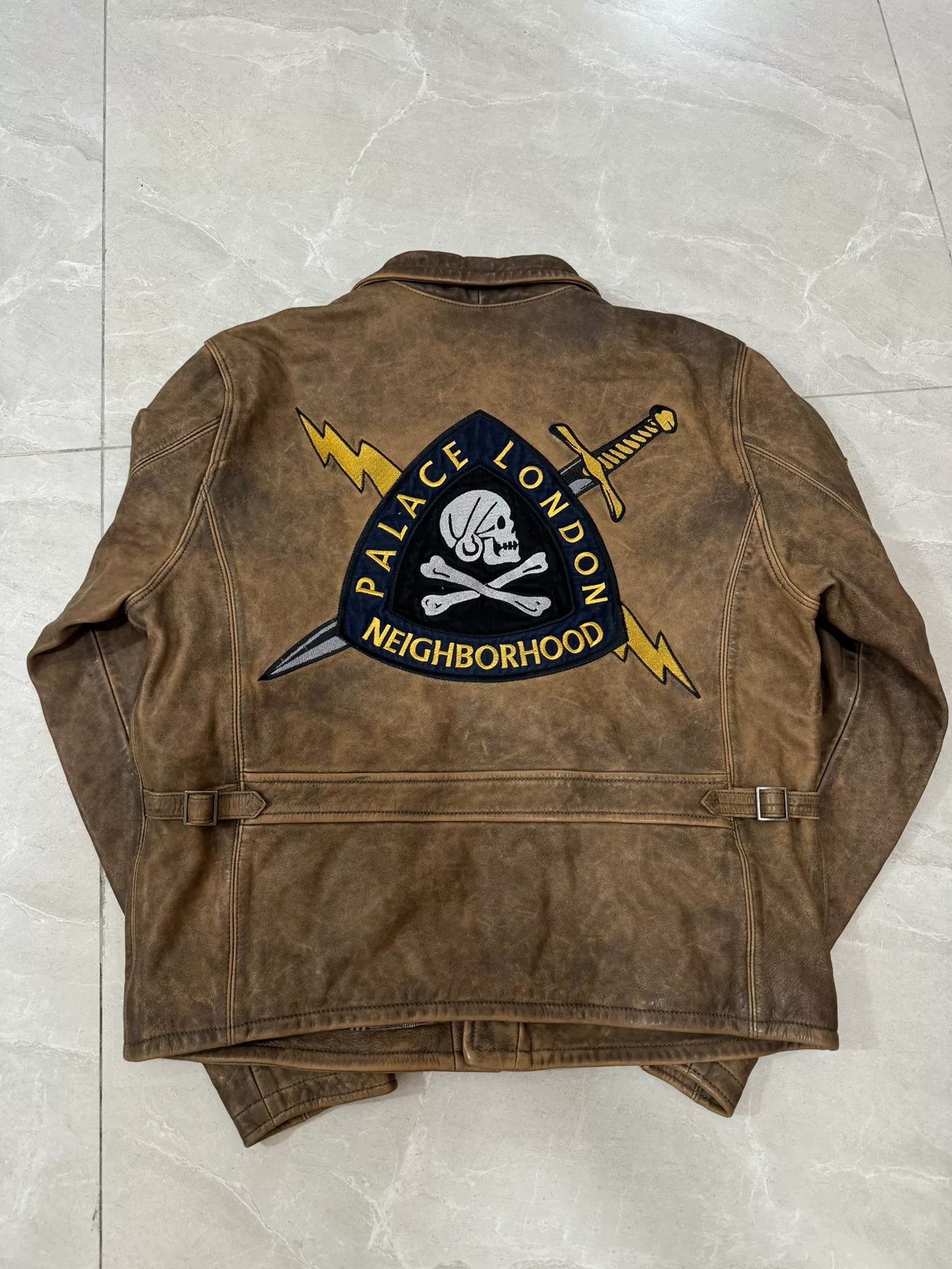 PALACE x NEIGHBORHOOD Leather Jacket