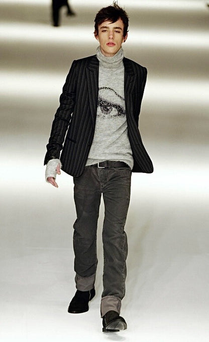 Dior Homme Grey Green Corduroy Pants