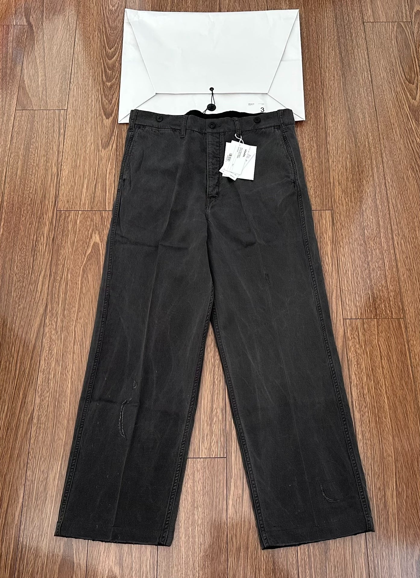 visvim black alper pants for casual wear