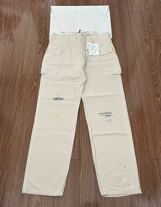 visvim veterans pants herringbone ivory 19ss