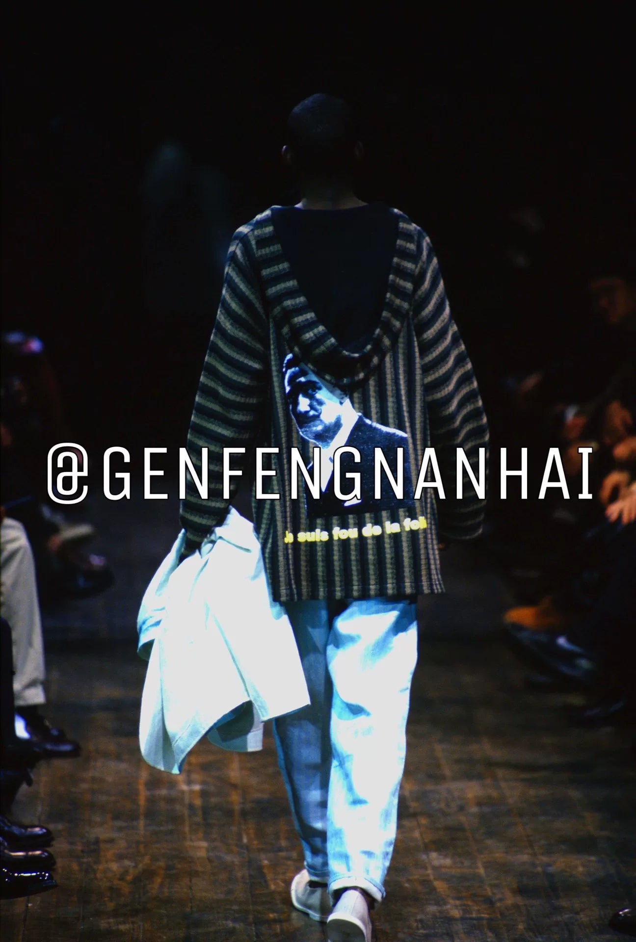 Yohji Yamamoto 98ss Portrait Stripe Hoodie