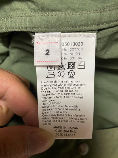 visvim south winds coat in green