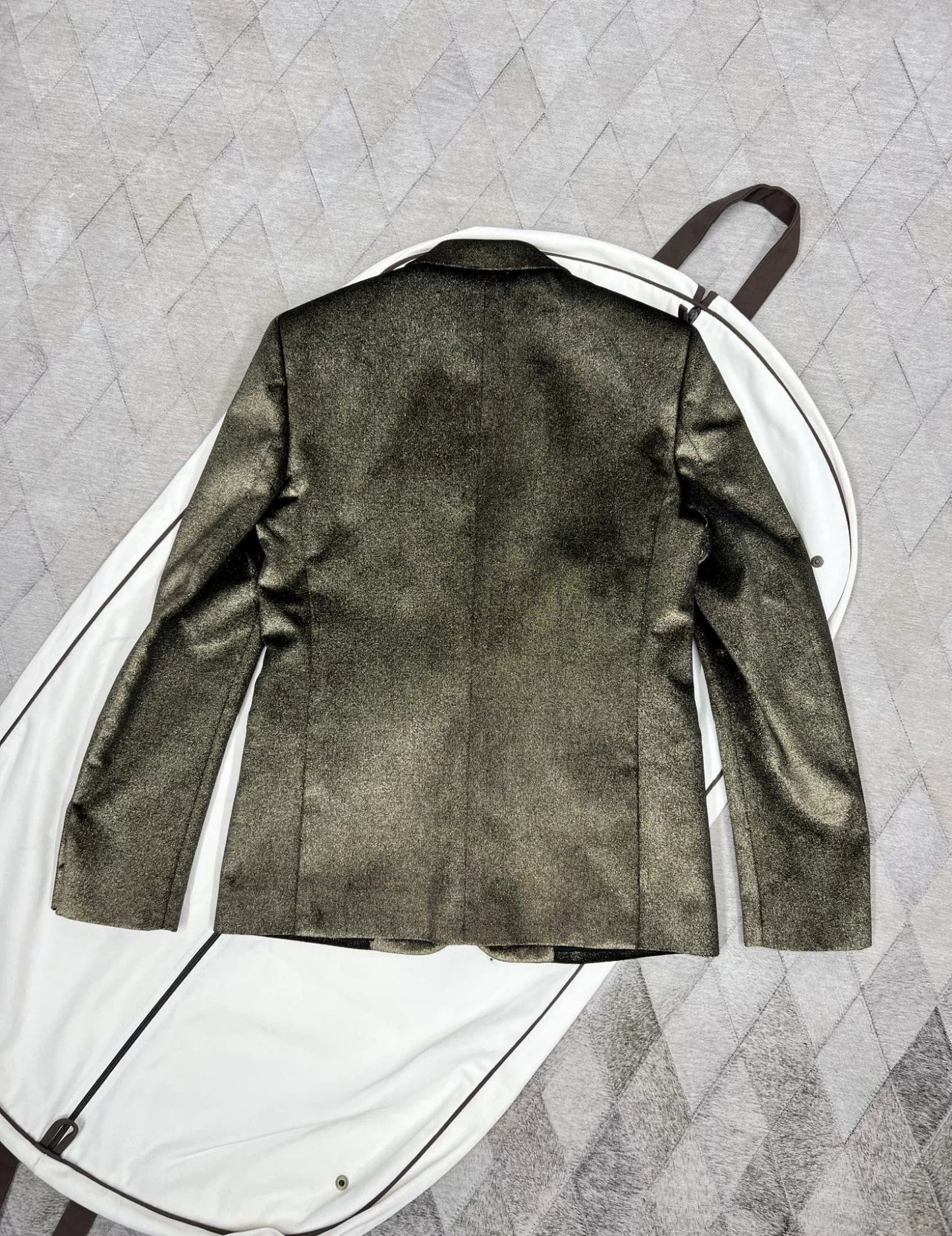 Saint Laurent Gold Velvet Blazer