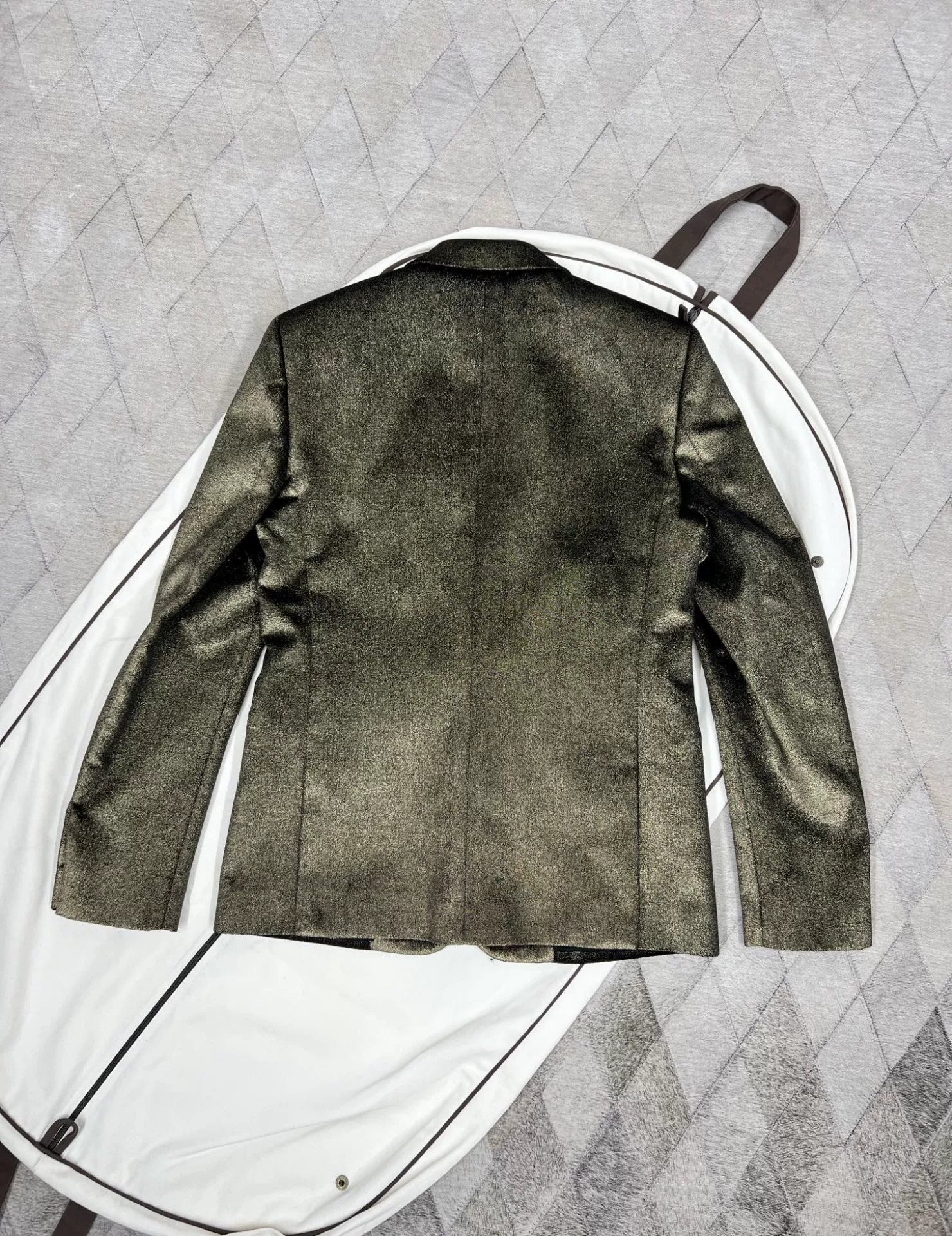 Saint Laurent Gold Velvet Blazer