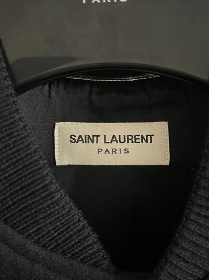 Saint Laurent Leather Sleeve HEAVEN Jacket