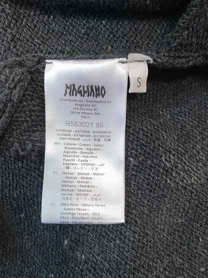 magliano red zip-up sweatshirt with high neck