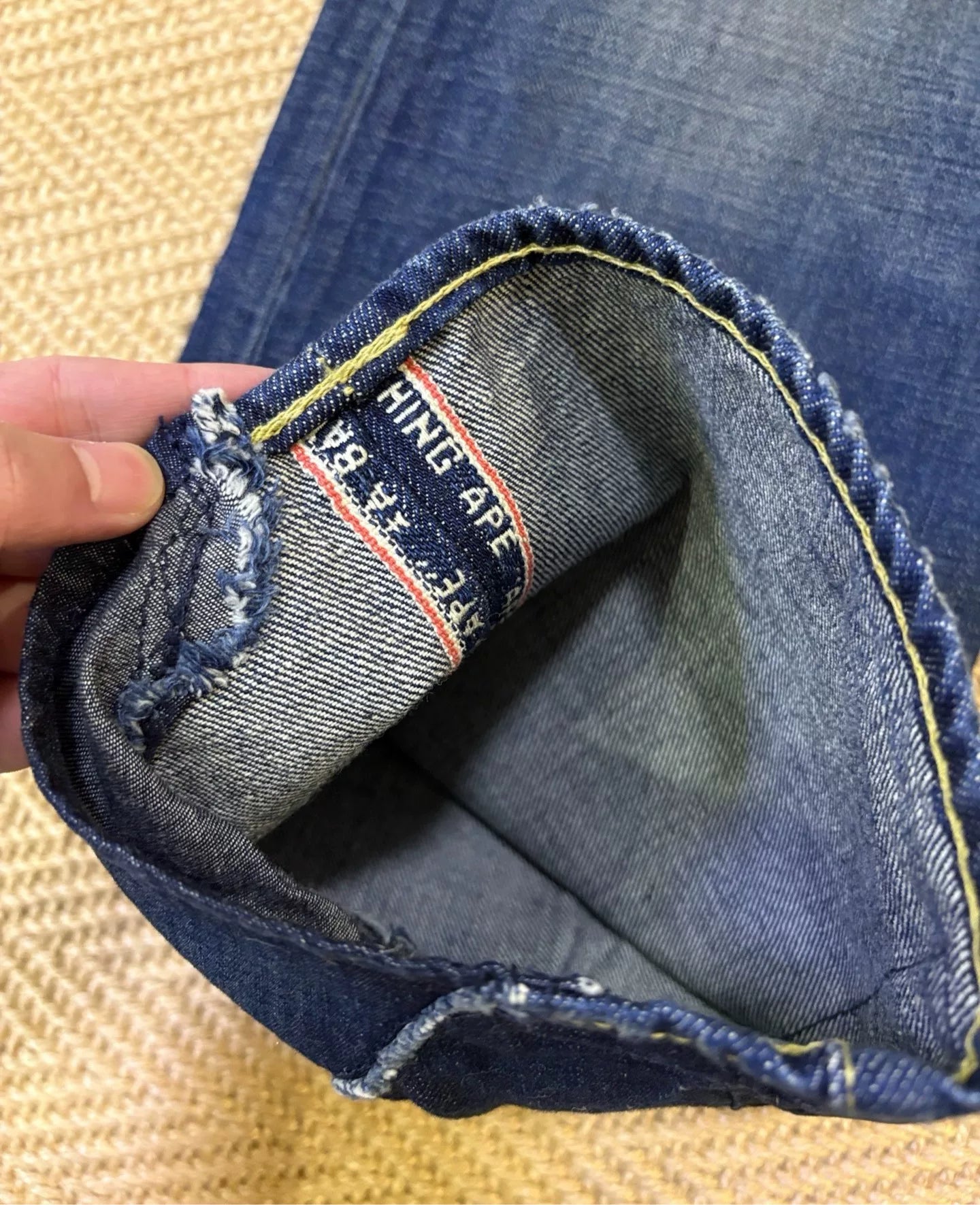bape type2 damage denim pants limited edition
