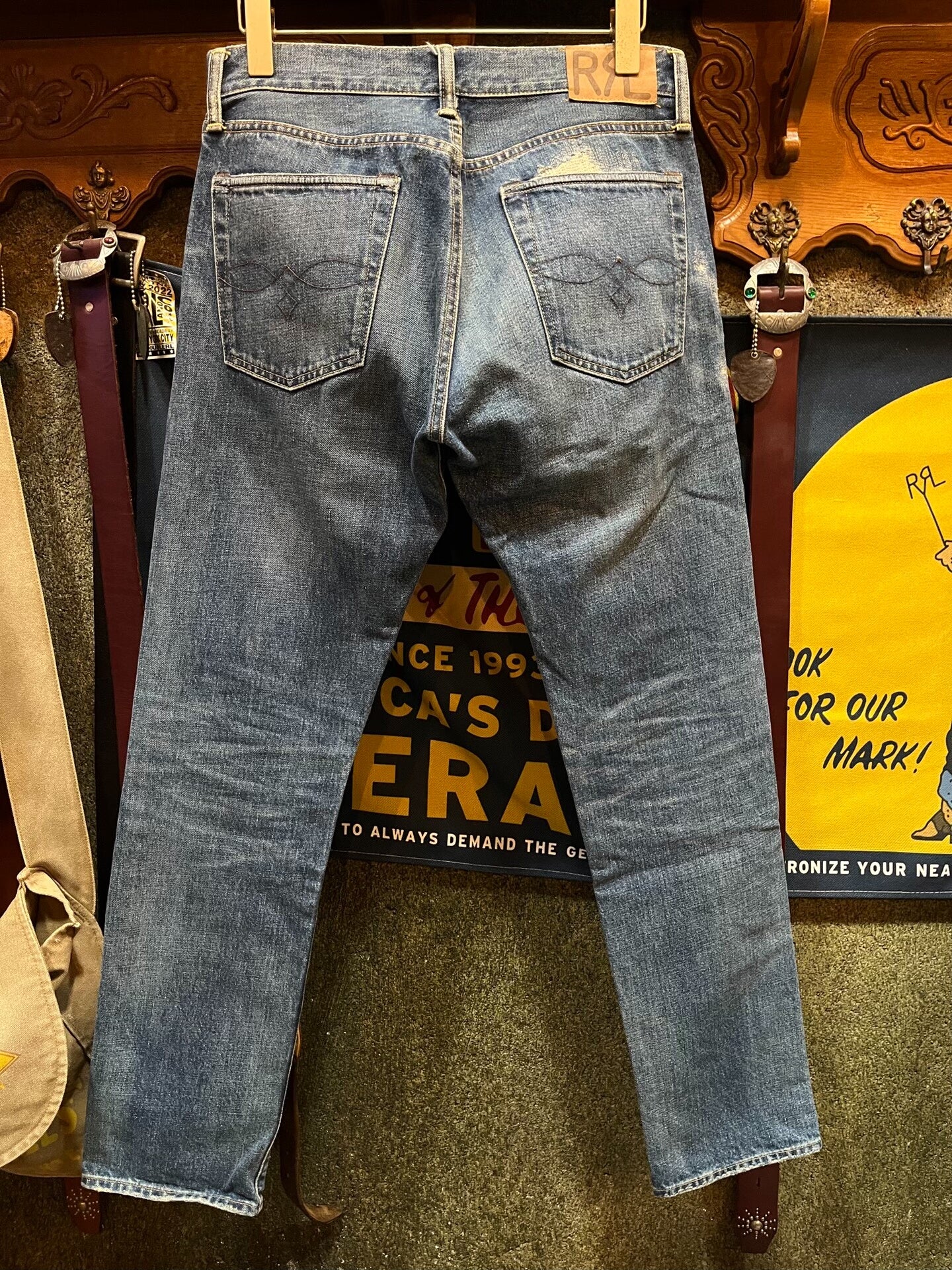 distressed rrl jeans by ralph lauren