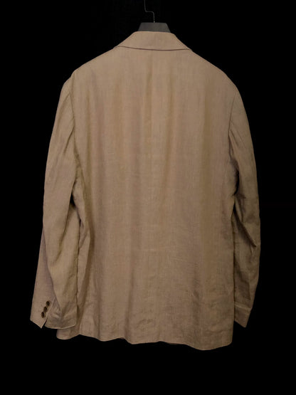 issey miyake 80s linen jacket in beige