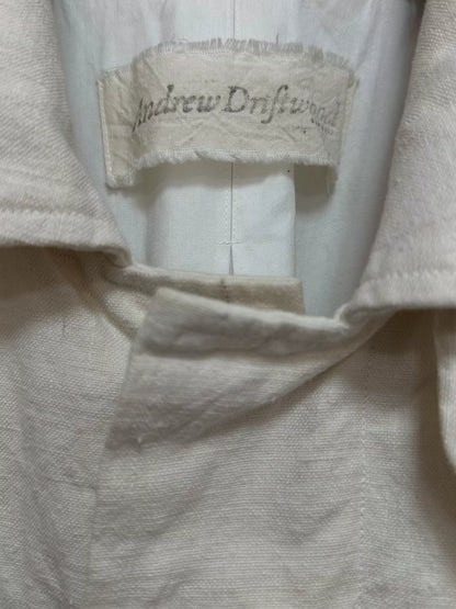 andrew driftwood tea-dyed linen coat