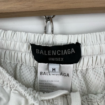 Balenciaga White Logo Embroidered Track Pants