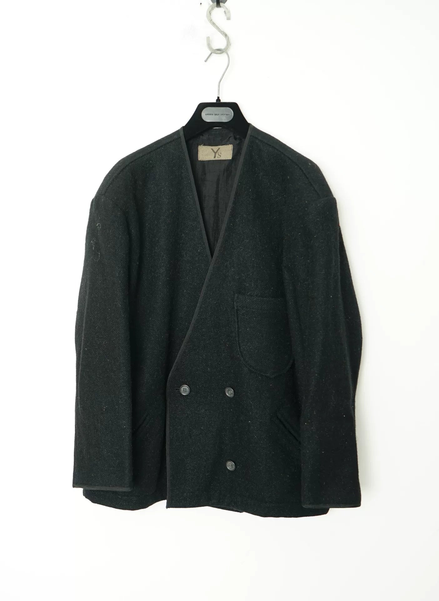 Yohji Yamamoto Blend Collarless Jacket