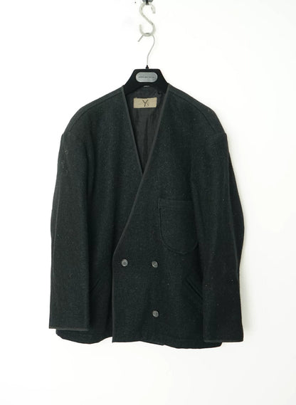 Yohji Yamamoto Blend Collarless Jacket