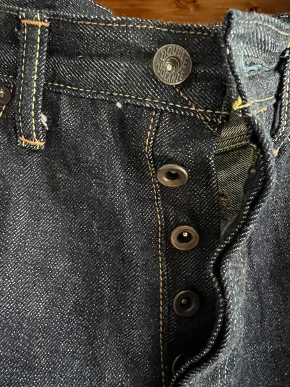 Denim Bridge Straight-Leg High-Waist Jeans