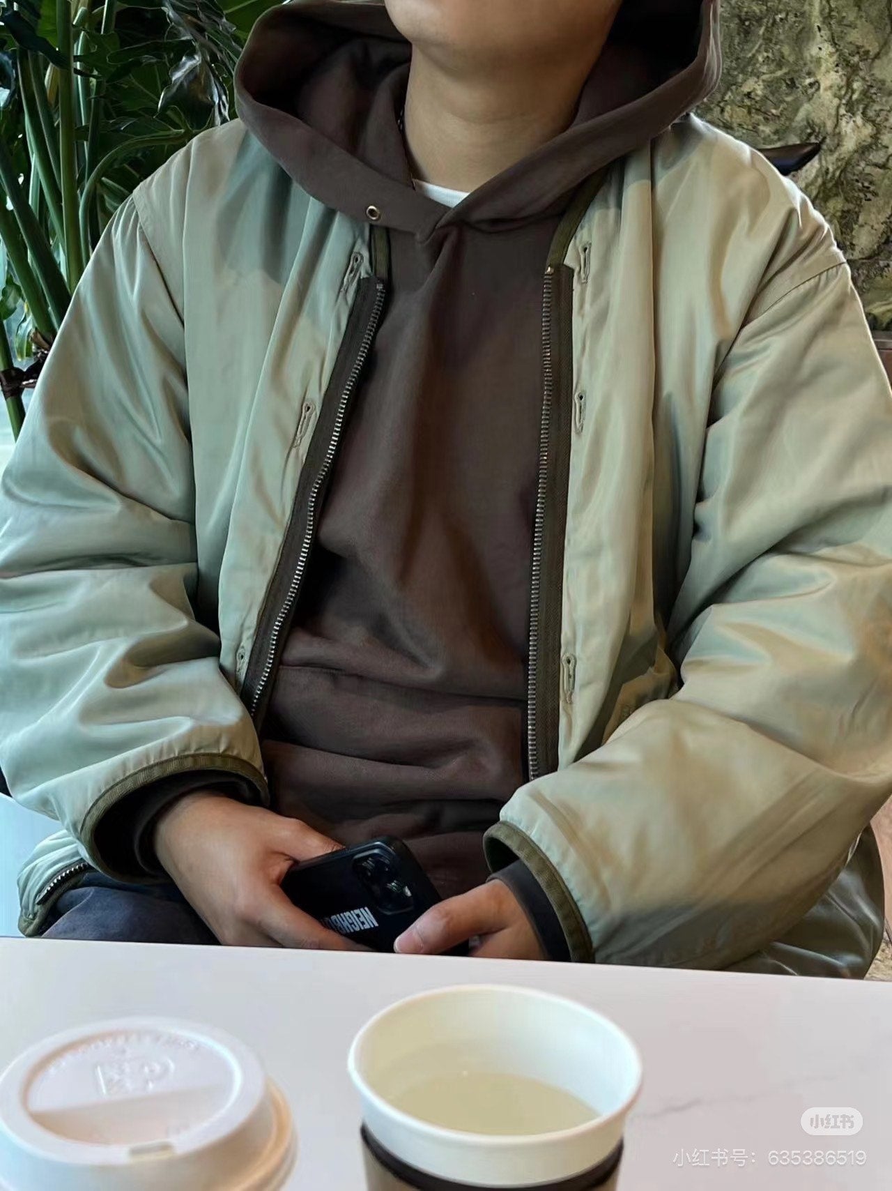 visvim amplus sb hoodie dark mud color