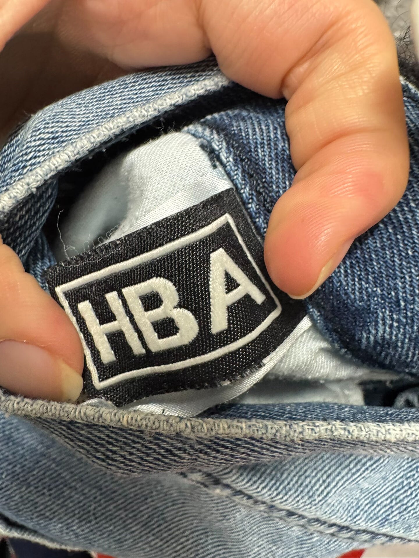 blue shredder zip jeans with distressed details