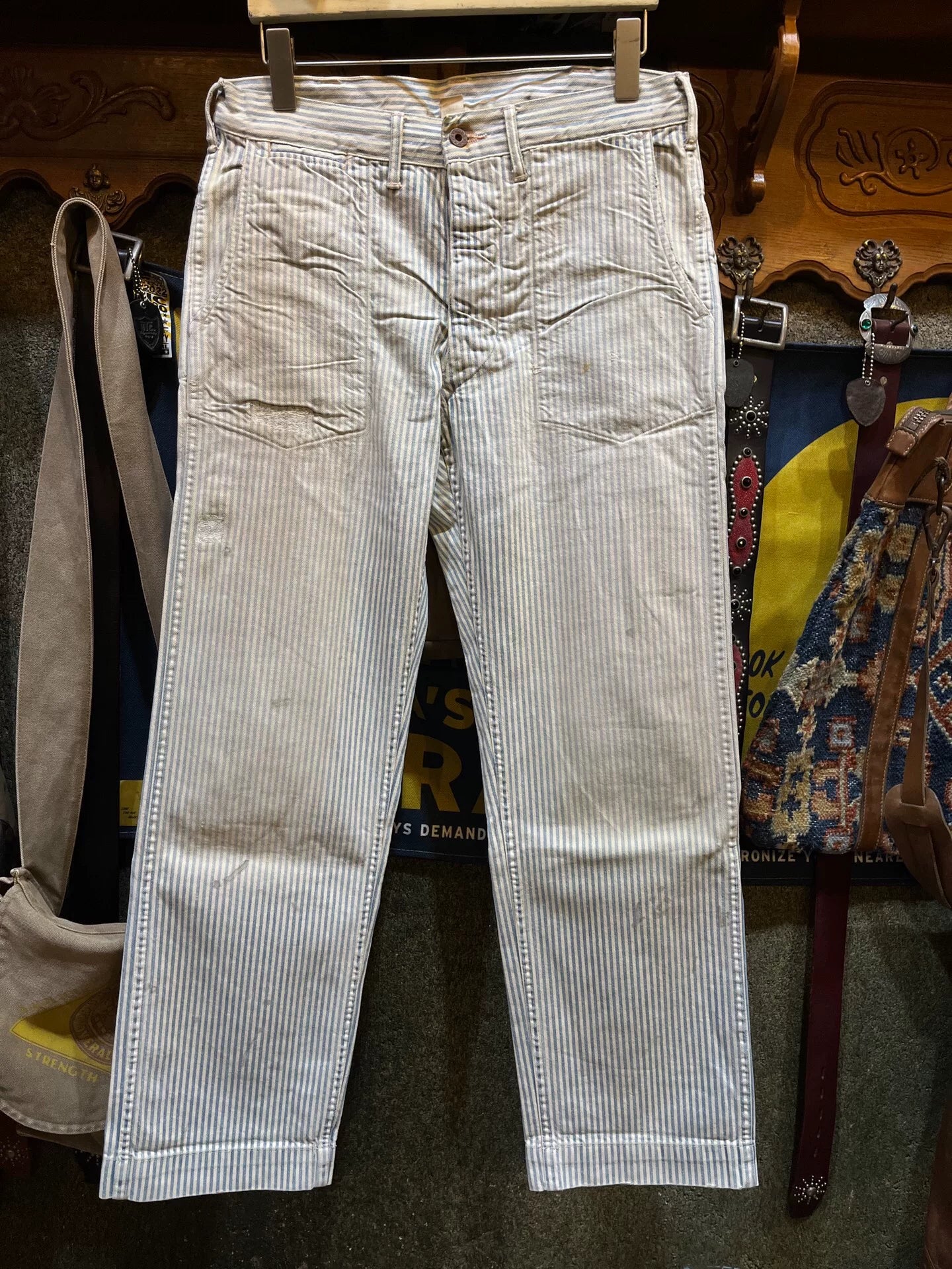 RRL Vintage Striped Casual Pants