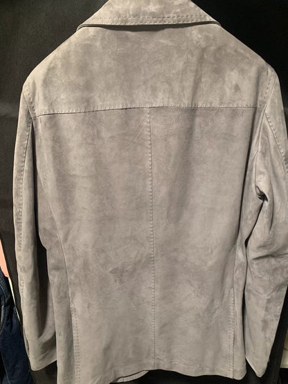 gray suede jacket by Ring Jacket Napoli