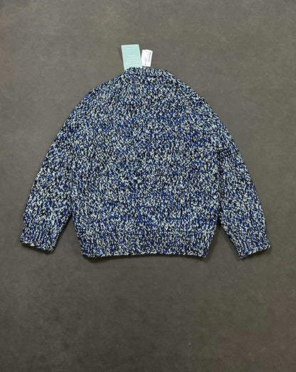 maison margiela blue snowflake knit sweater