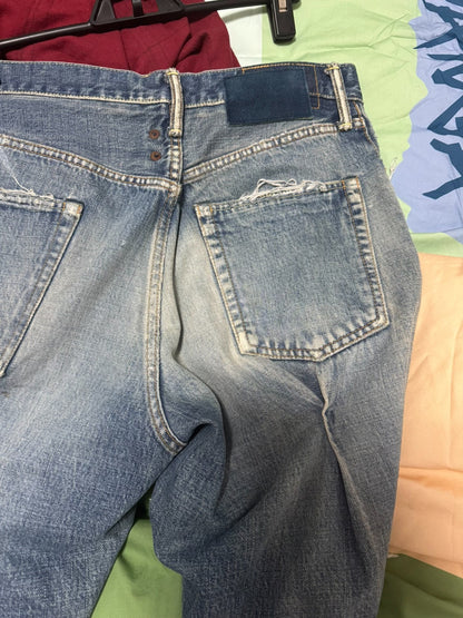 visvim journeyman crash jeans 20ss