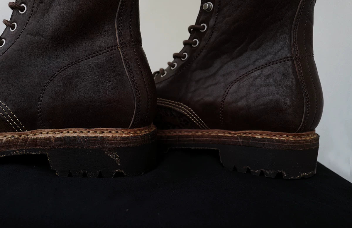visvim scout moc boots in dark brown