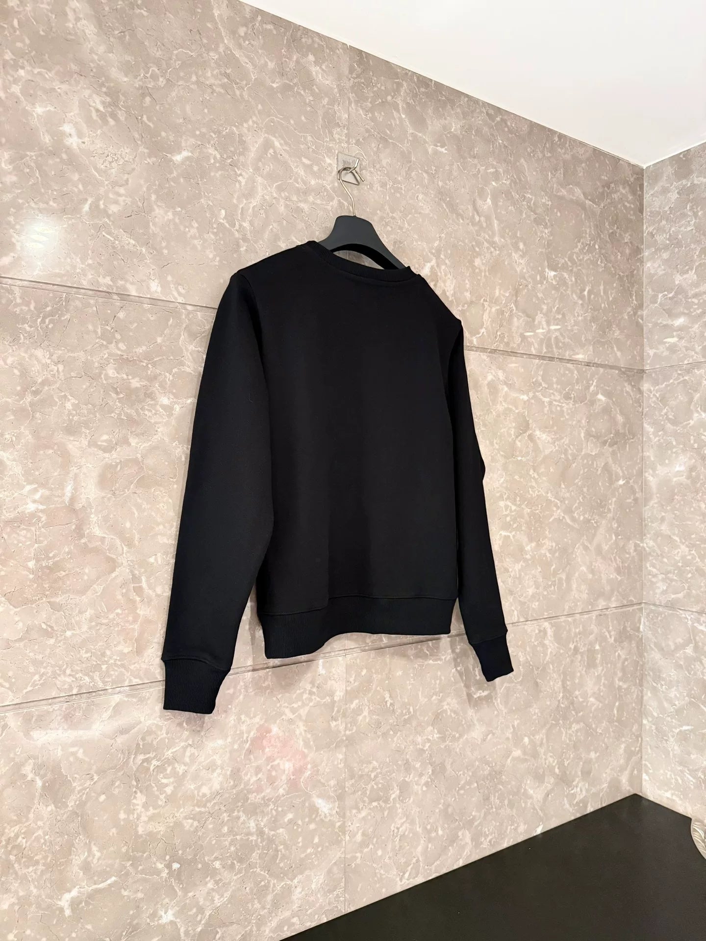 424 Small Logo Black Long Sleeve Sweatshirt