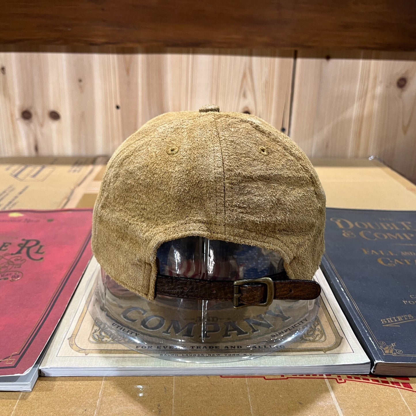 RRL Suede Baseball Cap by Ralph Lauren