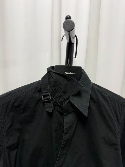 Dries van Noten Black Deconstructed Wrap Shirt