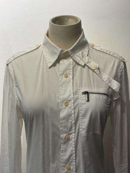 Jean Paul Gaultier Military Style White Shirt