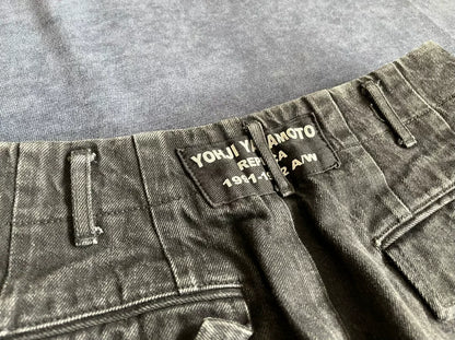 Yohji Yamamoto Washed Embroidered Harem Jeans