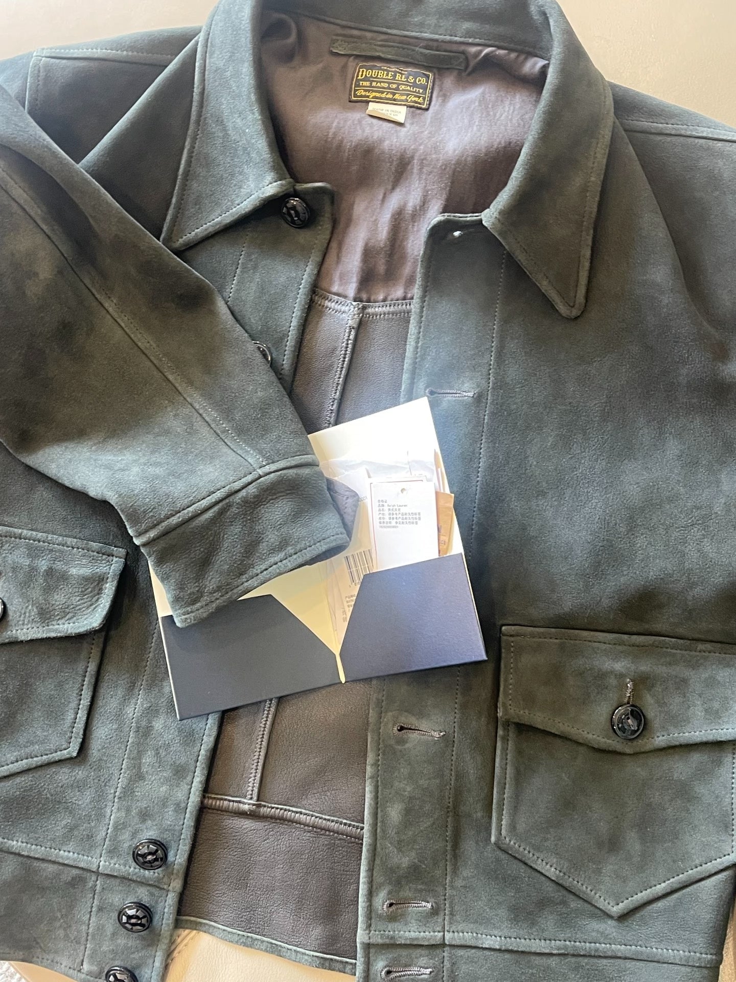 RRL Ralph Lauren Suede Leather Pilot Jacket