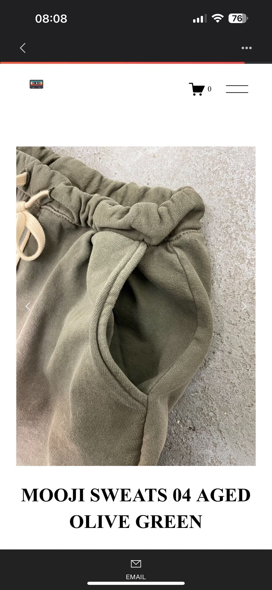 Aged Olive Green Mooji Sweats