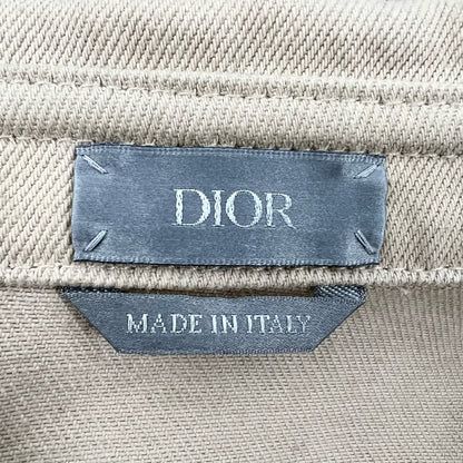 Dior Beige Distressed Gradient Denim Jacket