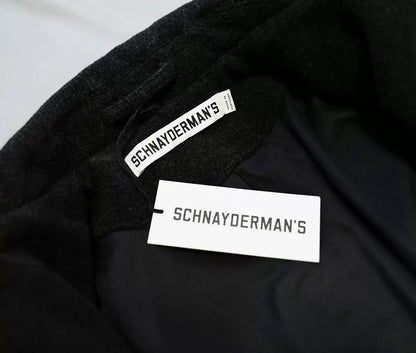 schnayderman's black merino wool coat